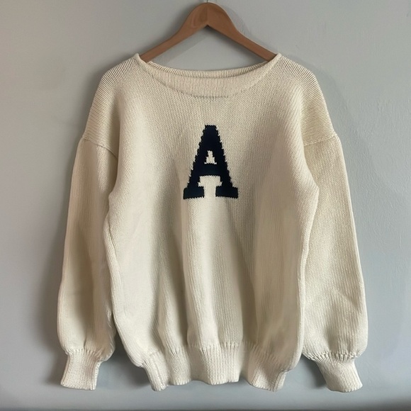 RECKNIT 1960's Women's Letterman Wool Sweater Size Large - Picture 1 of 10